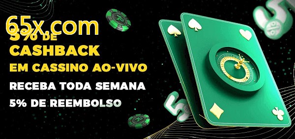 Promoções do cassino ao Vivo 65x.com